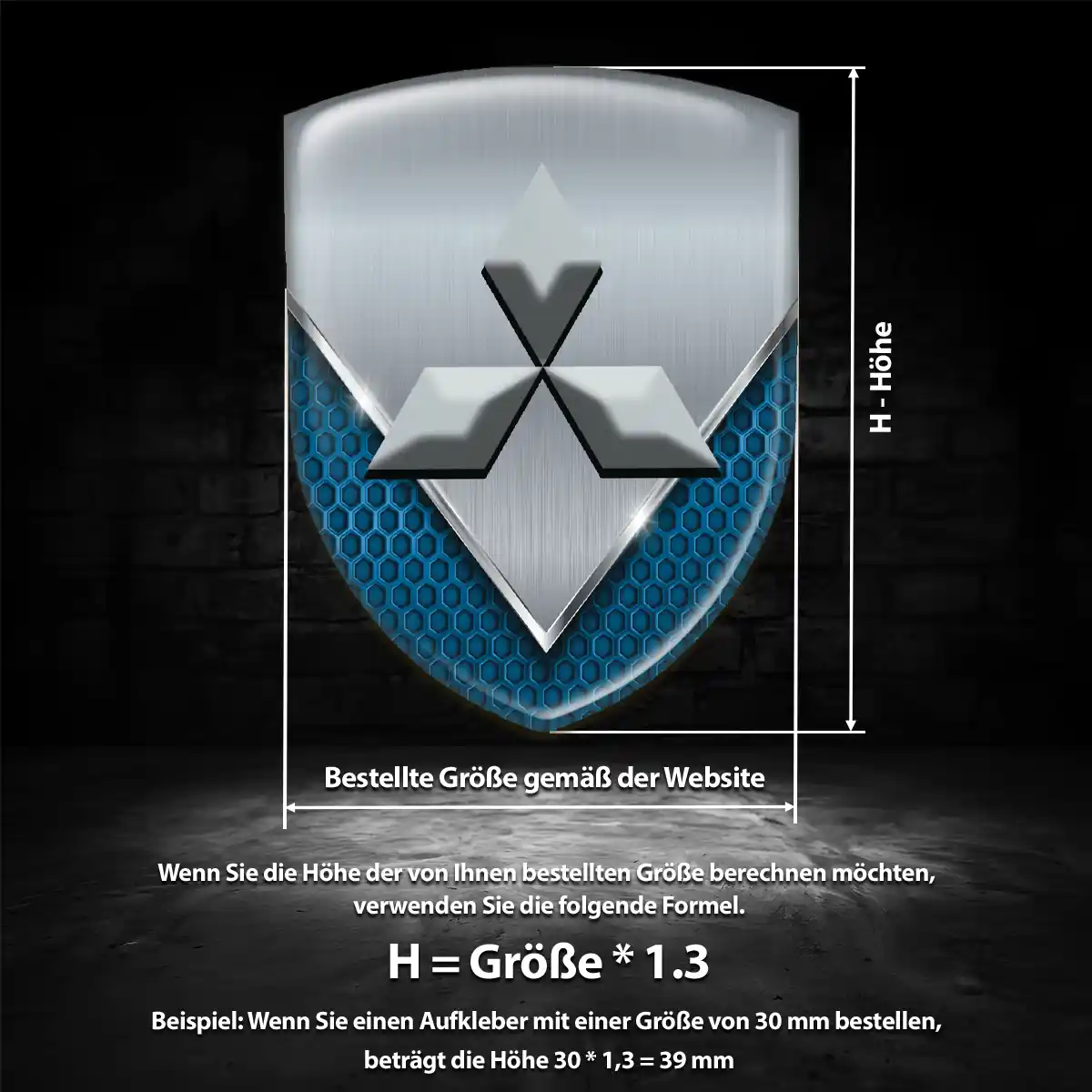 Mitsubishi Emblem Aufkleber Auto Exterieurdesign