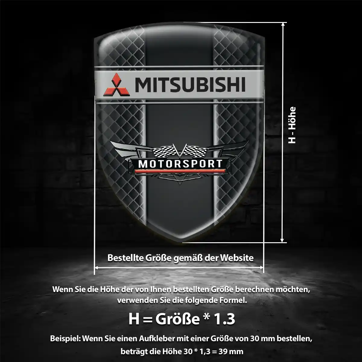 Mitsubishi Emblem Aufkleber Auto Limitierte Auflage