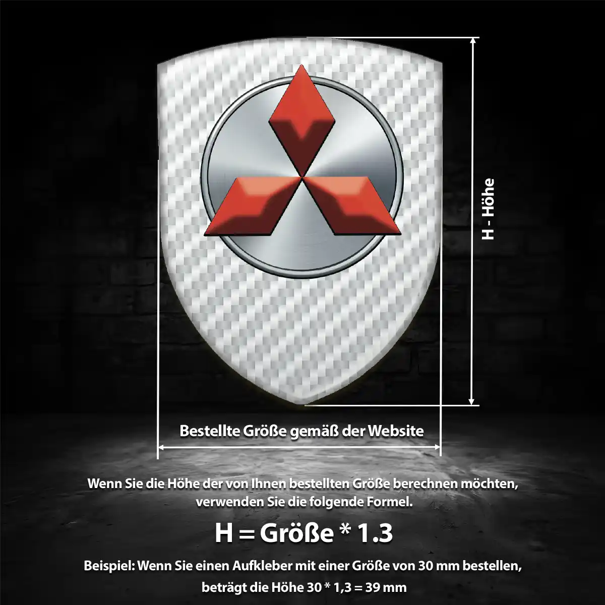 Mitsubishi Emblem Aufkleber Auto Luxus-Edition