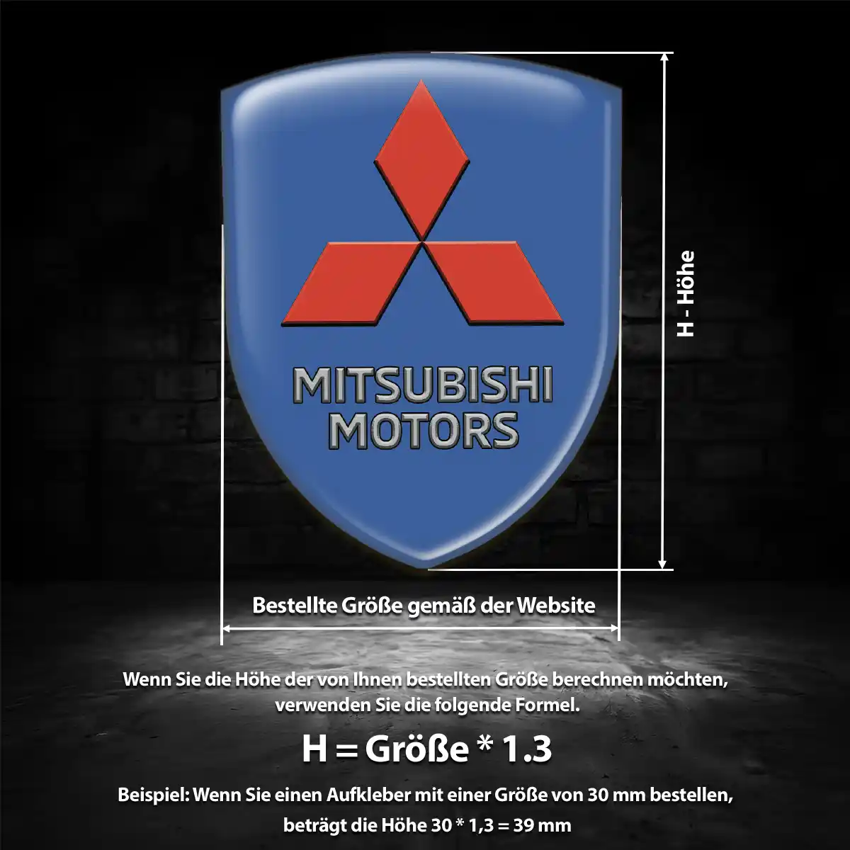 Mitsubishi Emblem Aufkleber Auto Stilvolles Design