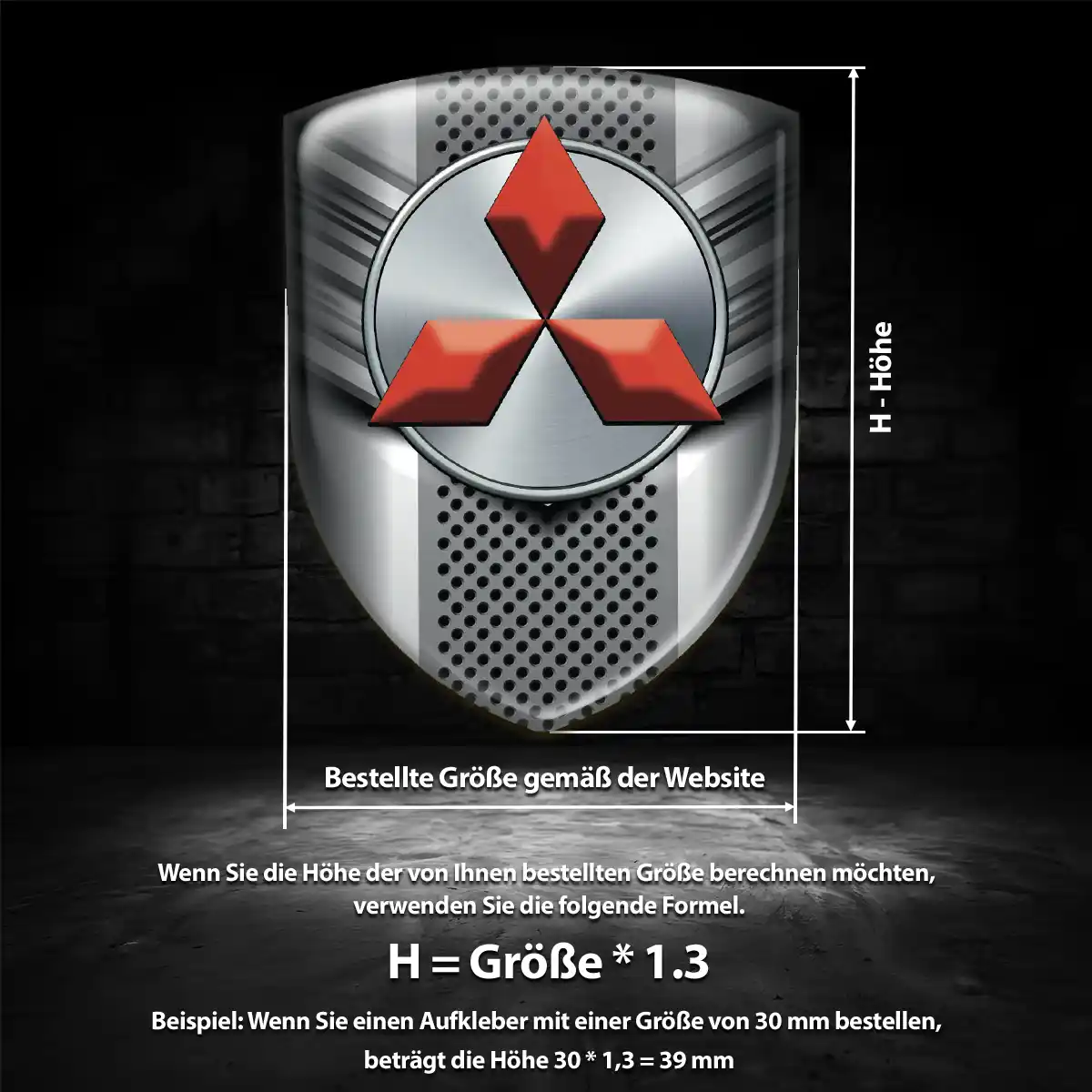 Mitsubishi Emblem Aufkleber Exterieurdesign