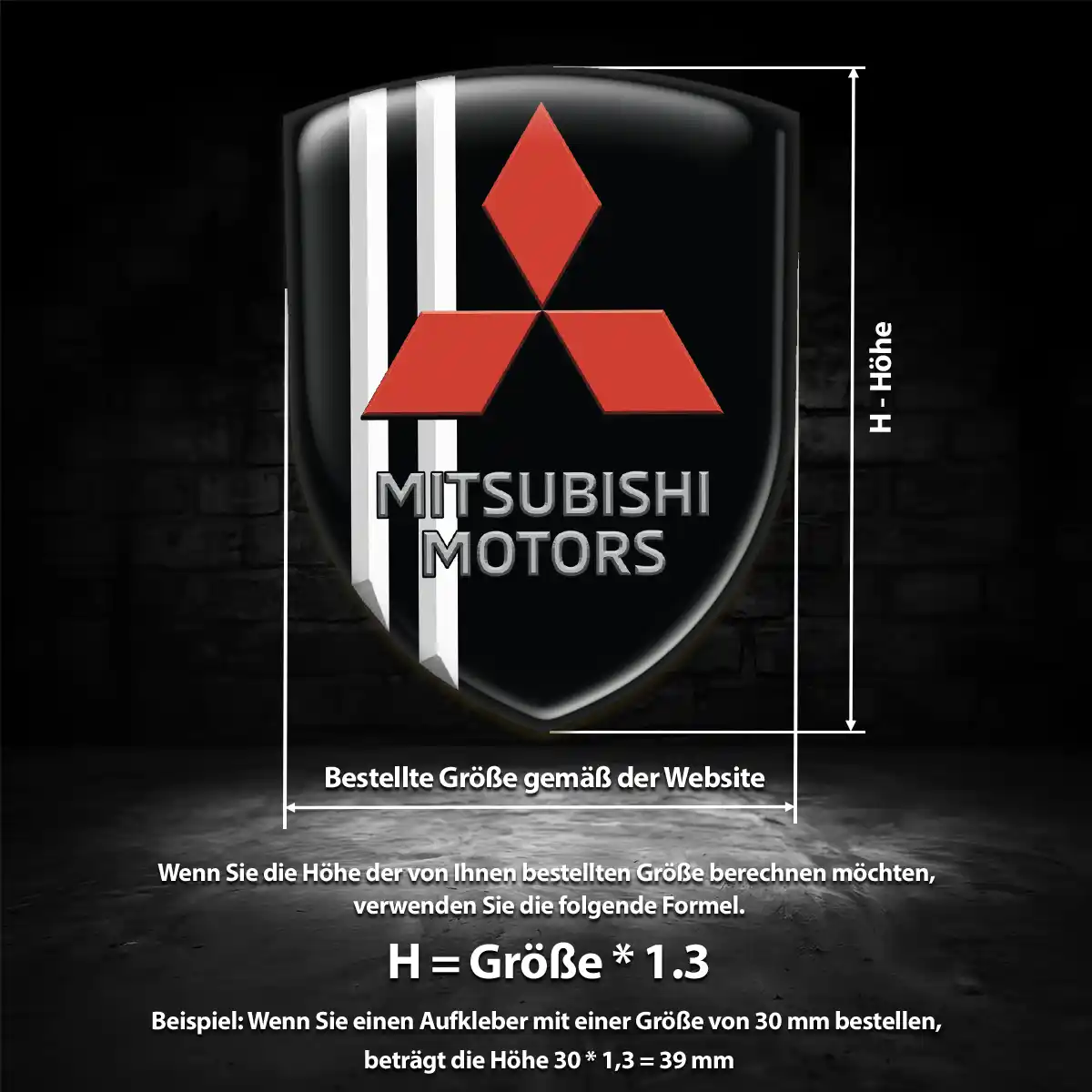 Mitsubishi Emblem Aufkleber Hohe Qualität