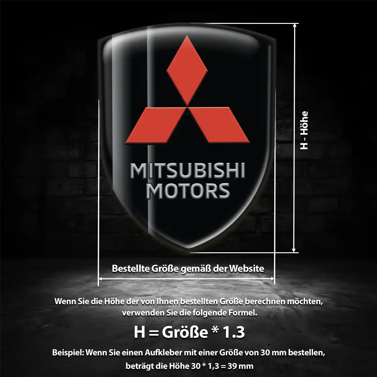 Mitsubishi Emblem Aufkleber Premiumqualität
