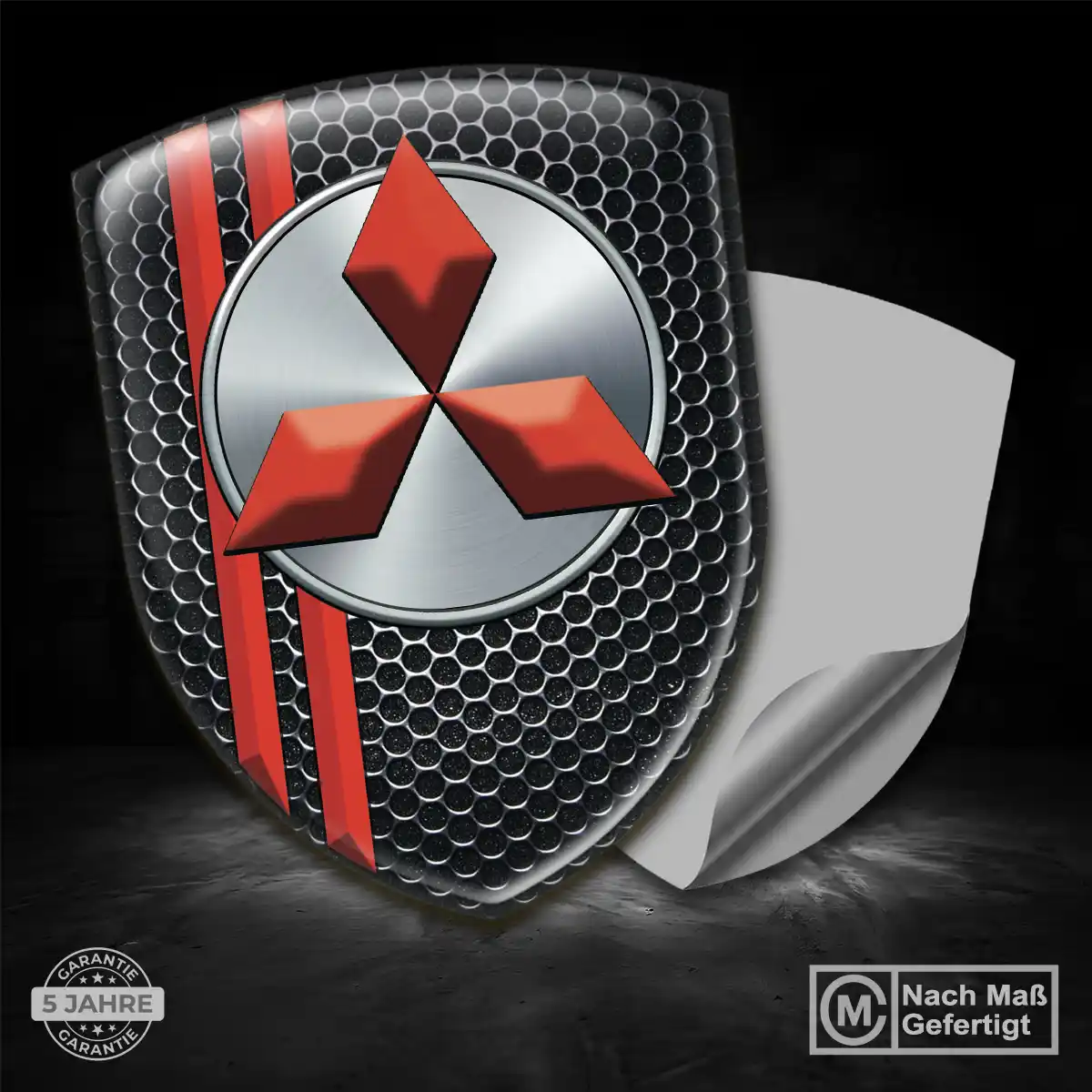 Mitsubishi Emblem Aufkleber Tuningfahrzeug