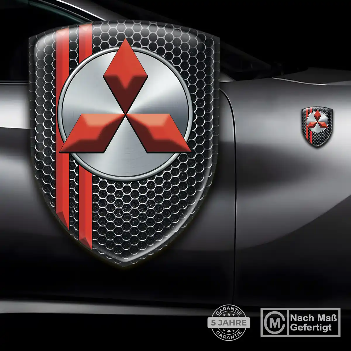 Mitsubishi Emblem Aufkleber Tuningfahrzeug