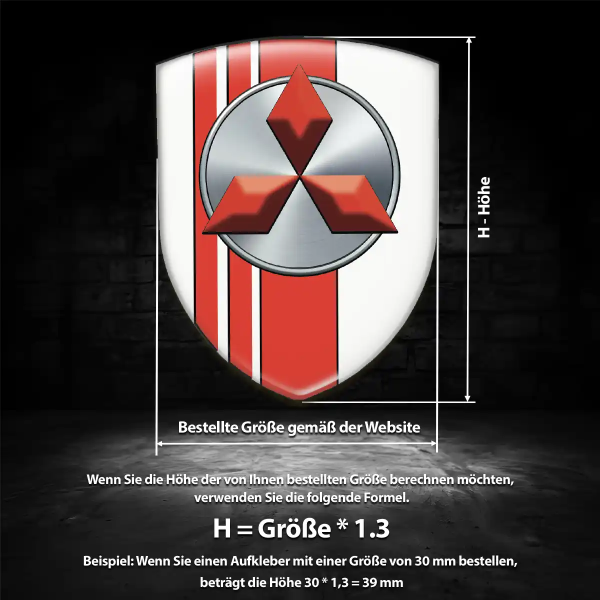 Mitsubishi Emblem Aufkleber Wappen Auto Exterieurdesign