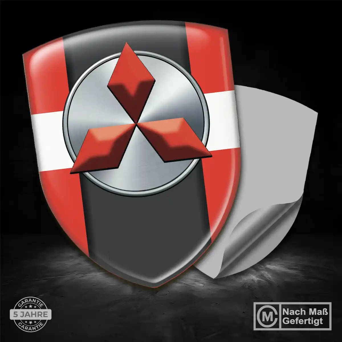 Mitsubishi Emblem Aufkleber Wappen Auto Hochwertiges Harz