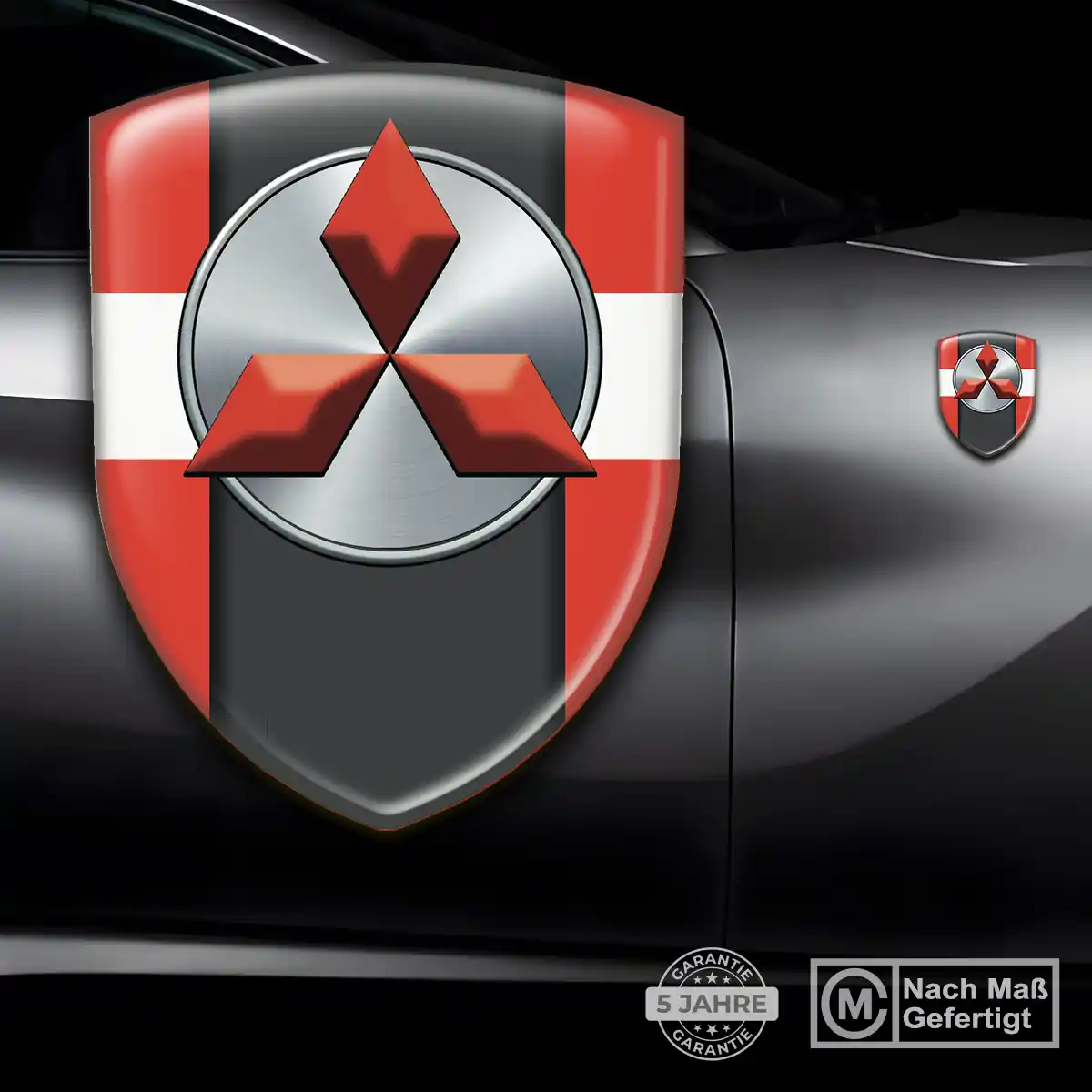 Mitsubishi Emblem Aufkleber Wappen Auto Hochwertiges Harz