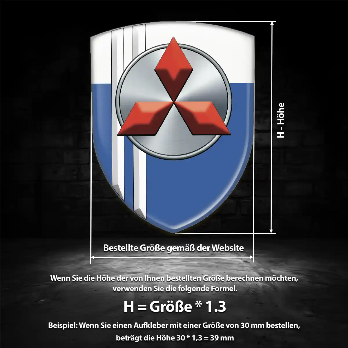 Mitsubishi Emblem Aufkleber Wappen Auto Hohe Qualität