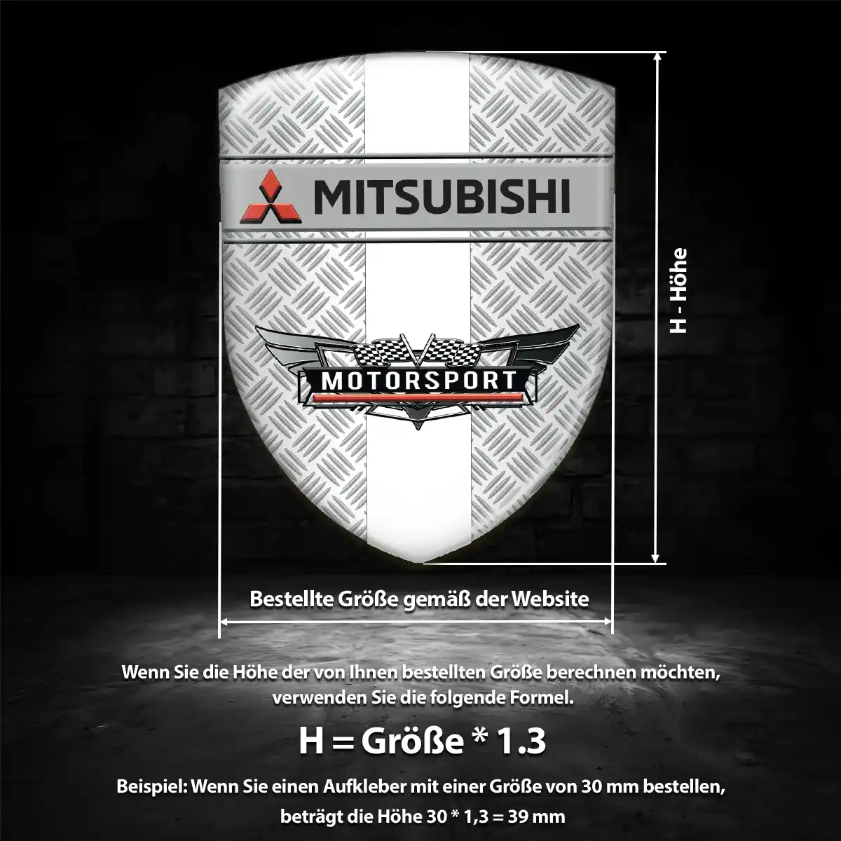 Mitsubishi Emblem Aufkleber Wappen Auto Premium-Edition