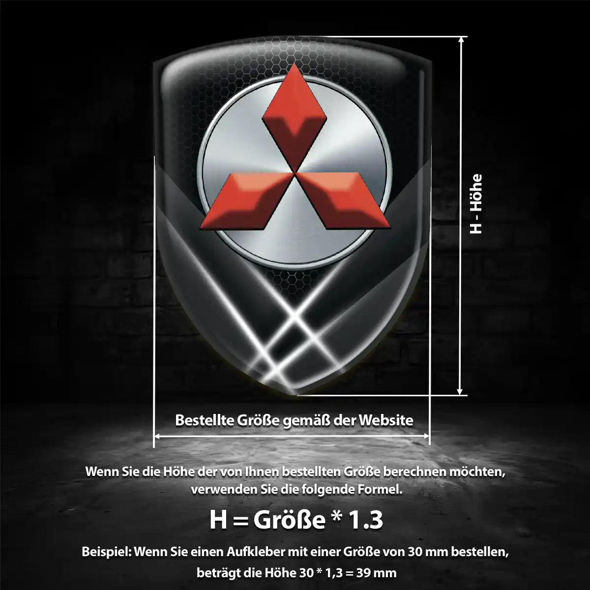 Mitsubishi Emblem Aufkleber Wappen Auto Stilvolles Design