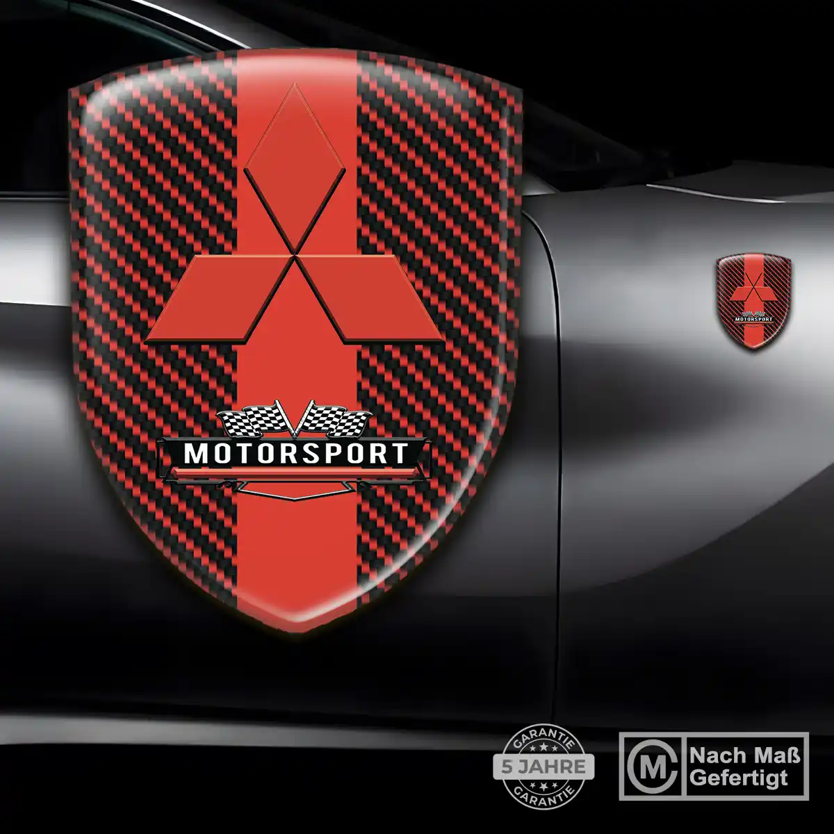 Mitsubishi Emblem Aufkleber Wappen Hochwertiges Harz