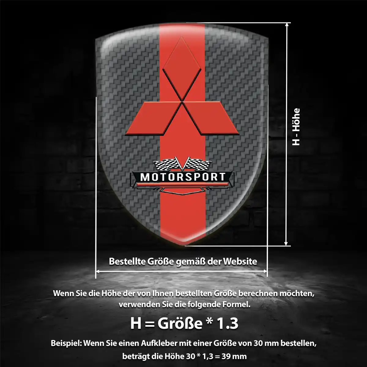 Mitsubishi Emblem Aufkleber Wappen Hohe Qualität