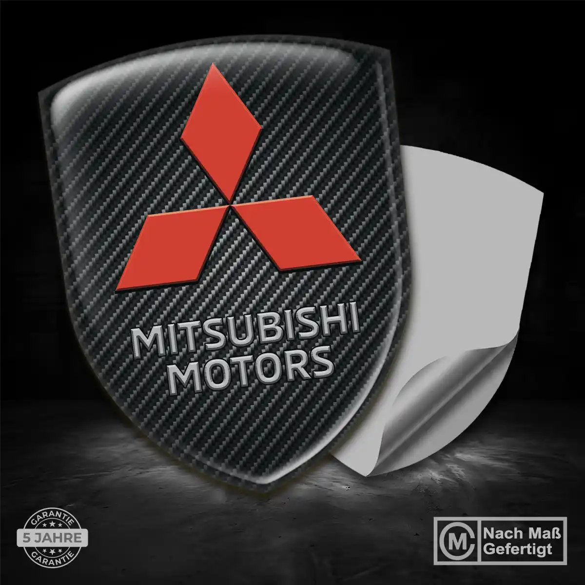 Mitsubishi Emblem Aufkleber Wappen Interieurdesign