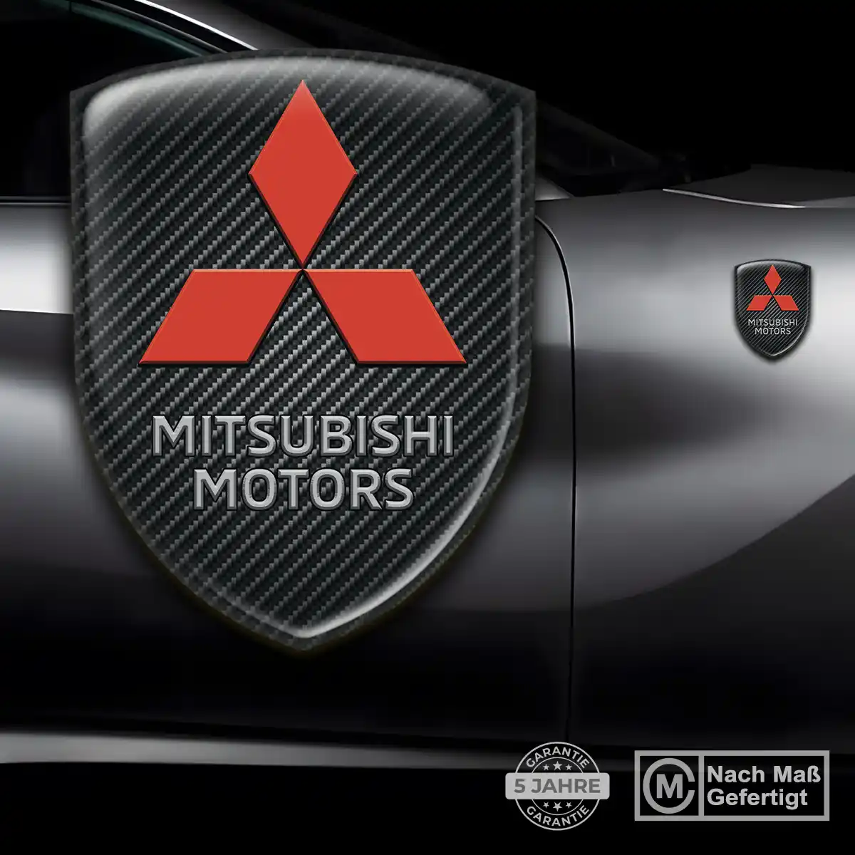 Mitsubishi Emblem Aufkleber Wappen Interieurdesign