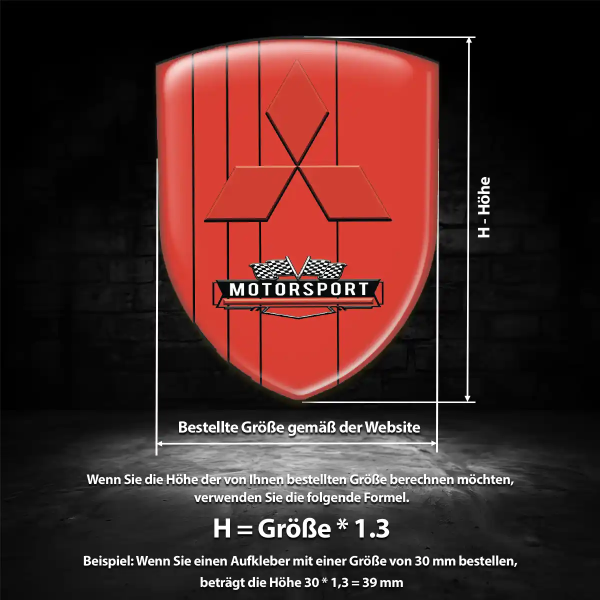 Mitsubishi Emblem Aufkleber Wappen Stilvolles Design