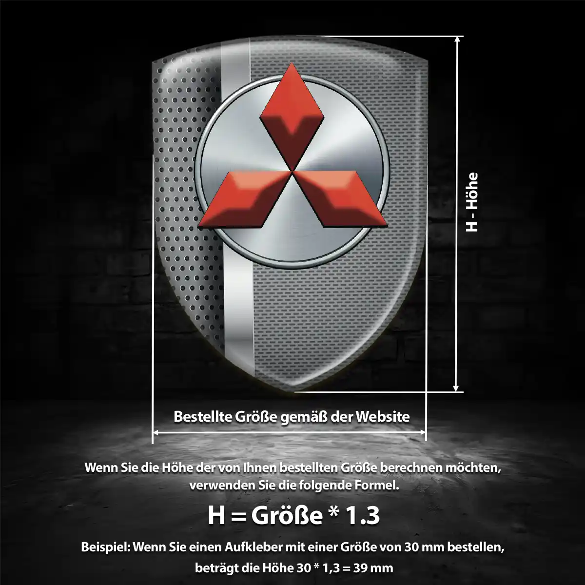 Mitsubishi Emblem Auto Stilvolles Design