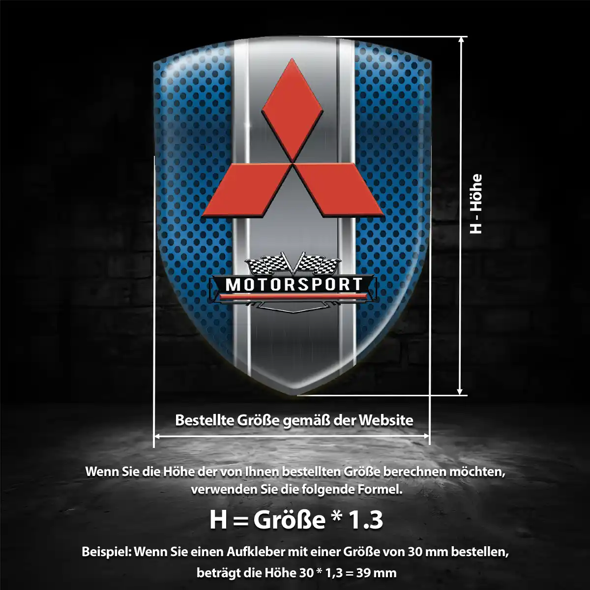 Mitsubishi Emblem Hochwertiges Harz