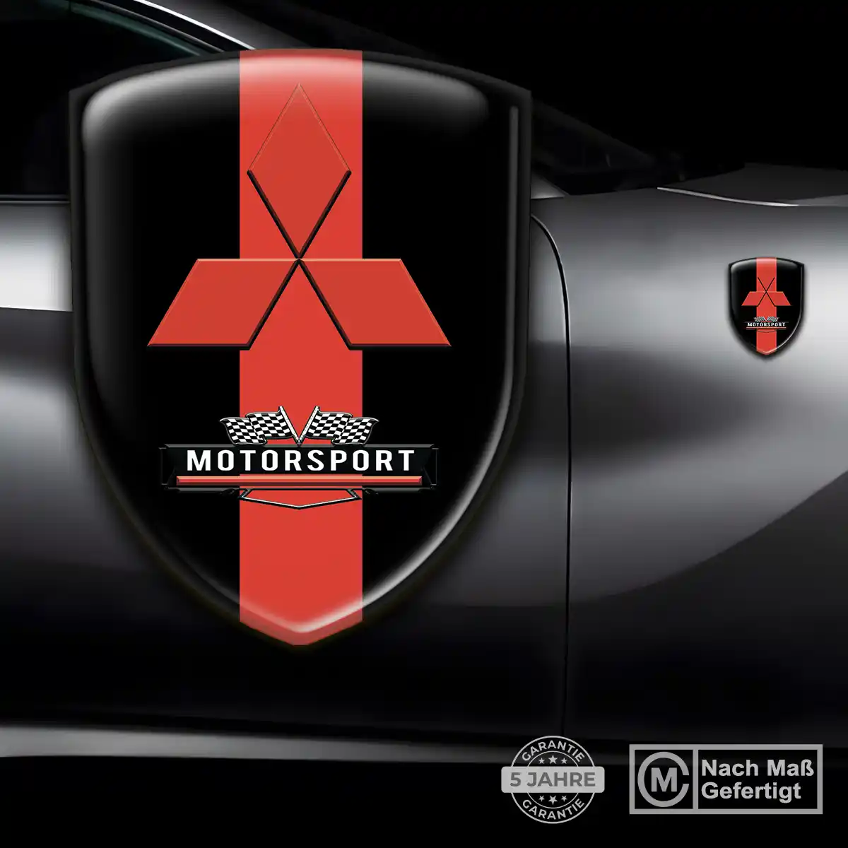 Mitsubishi Emblem Wappen Aufkleber Auto Hochwertiges Harz
