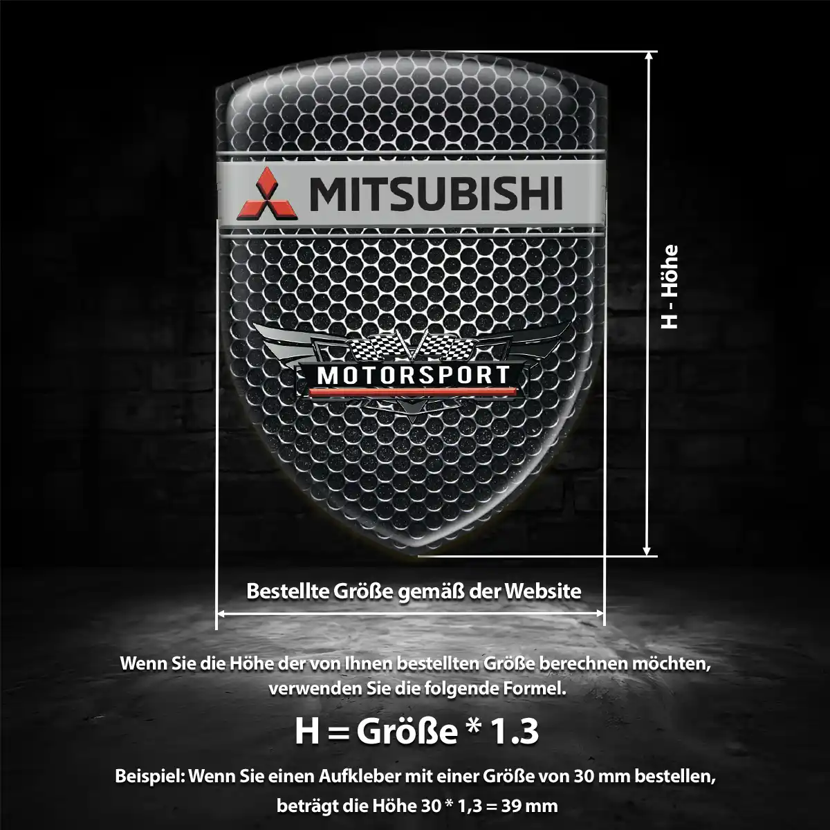 Mitsubishi Emblem Wappen Aufkleber Auto Hohe Qualität