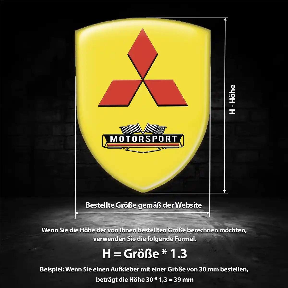 Mitsubishi Emblem Wappen Aufkleber Auto Limitierte Auflage