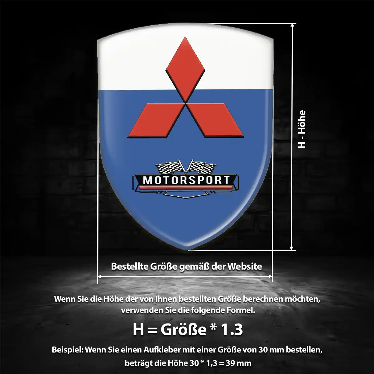 Mitsubishi Emblem Wappen Aufkleber Exterieurdesign