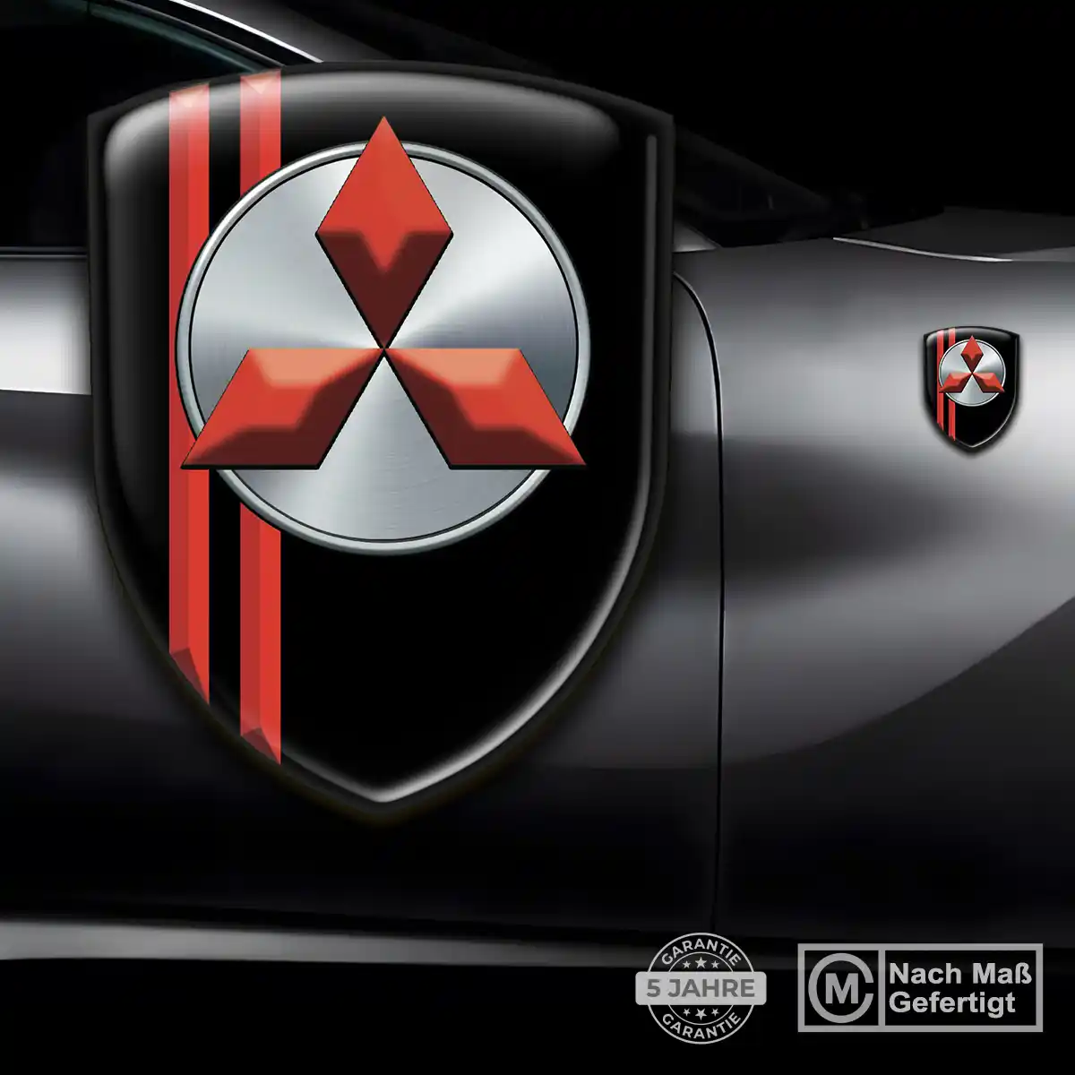 Mitsubishi Emblem Wappen Aufkleber Hochwertiges Harz