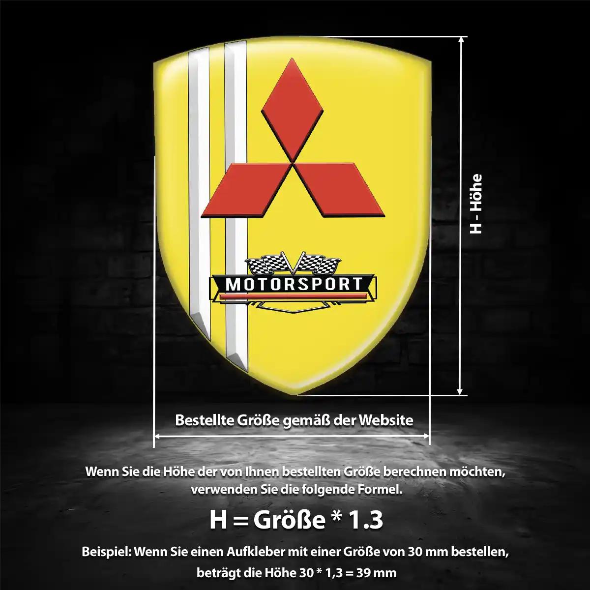 Mitsubishi Emblem Wappen Aufkleber Hohe Qualität