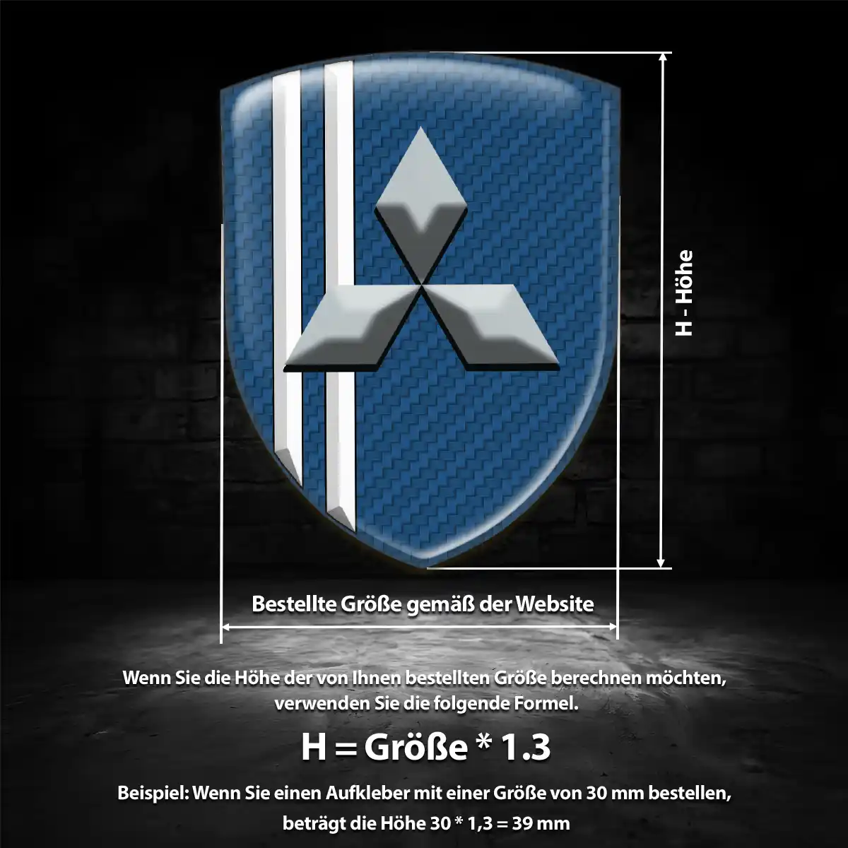 Mitsubishi Emblem Wappen Aufkleber Limitierte Auflage