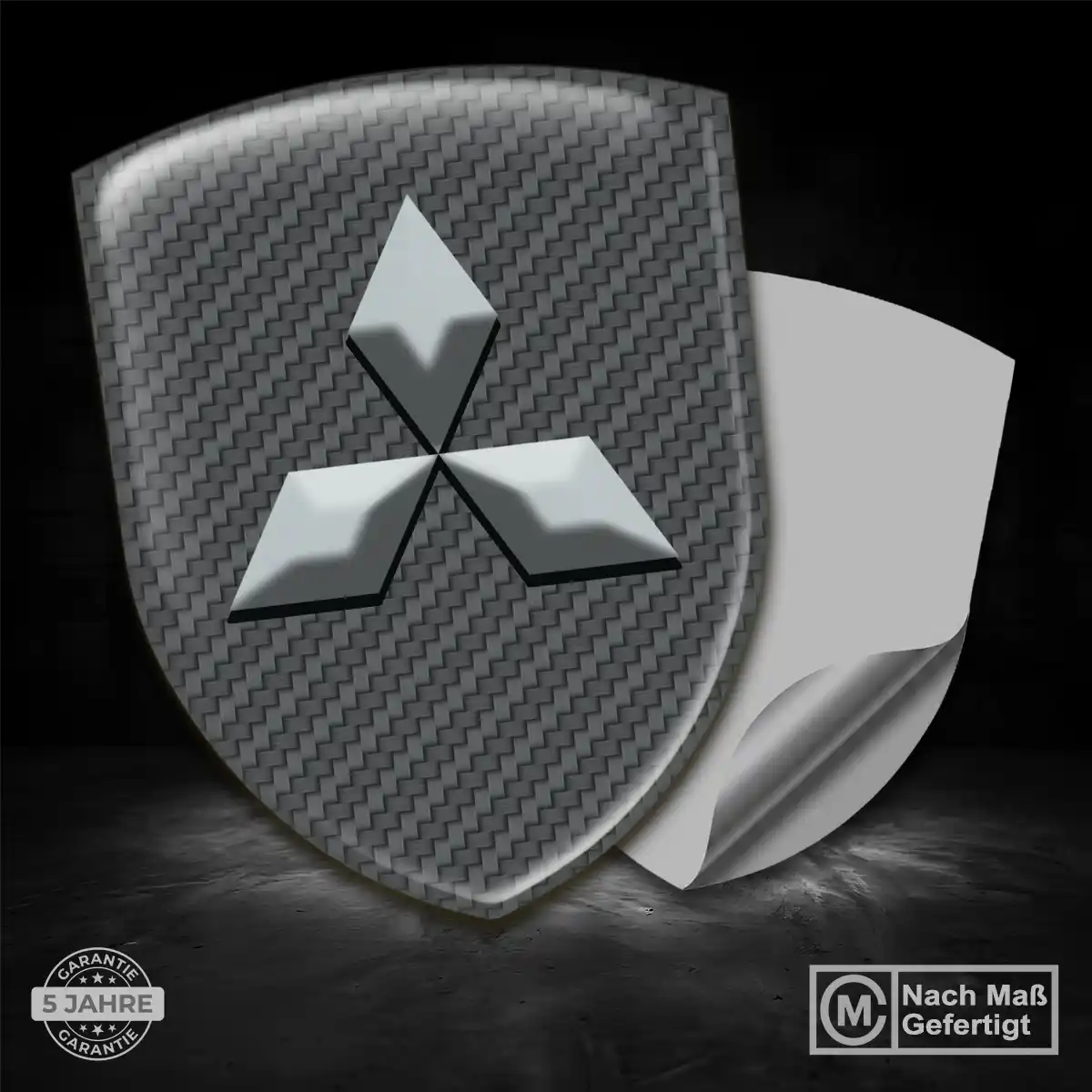 Mitsubishi Emblem Wappen Aufkleber Luxus-Edition