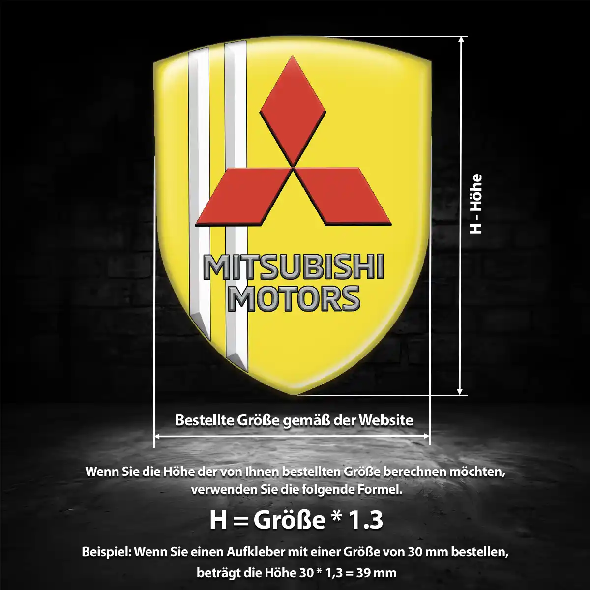 Mitsubishi Emblem Wappen Aufkleber Stilvolles Design