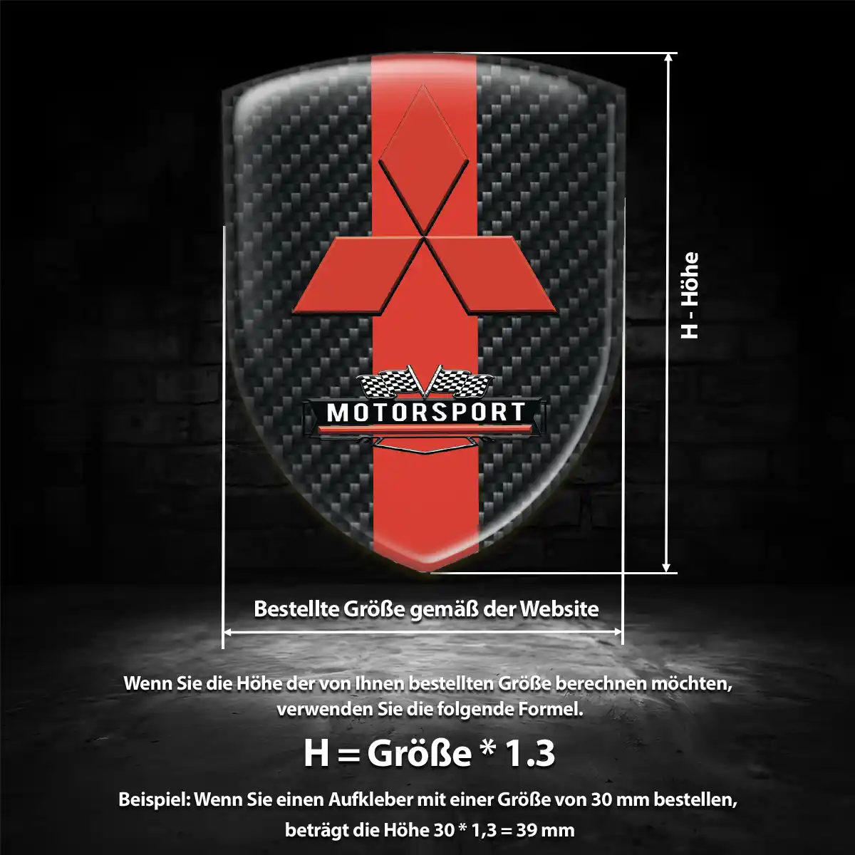 Mitsubishi Emblem Wappen Auto Premium-Edition