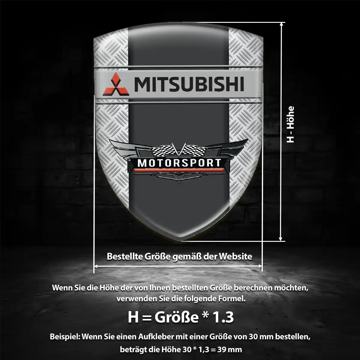 Mitsubishi Emblem Wappen Auto Premiumqualität