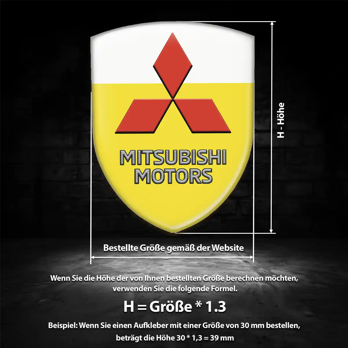 Mitsubishi Emblem Wappen Hohe Qualität