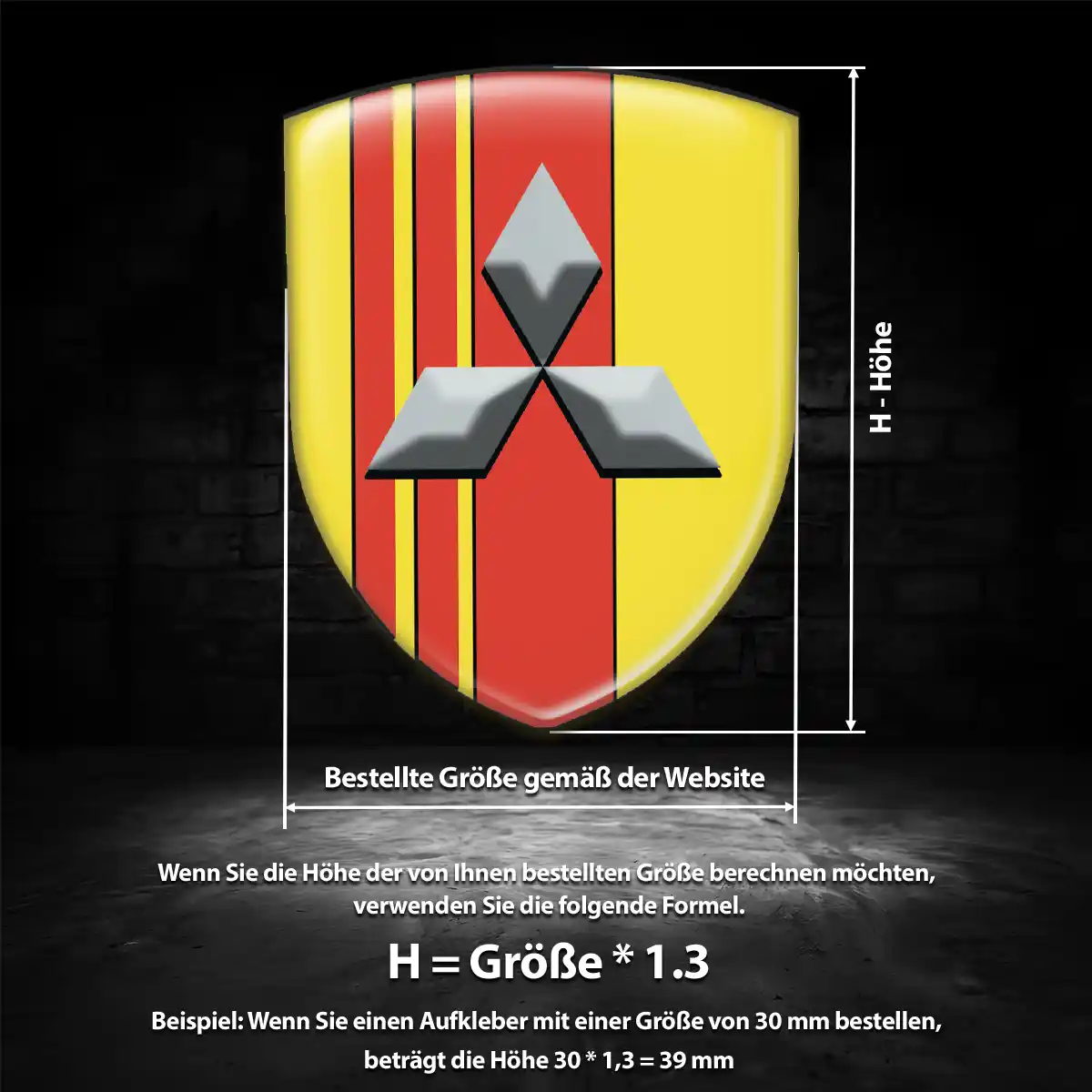 Mitsubishi Emblem Wappen Interieurdesign