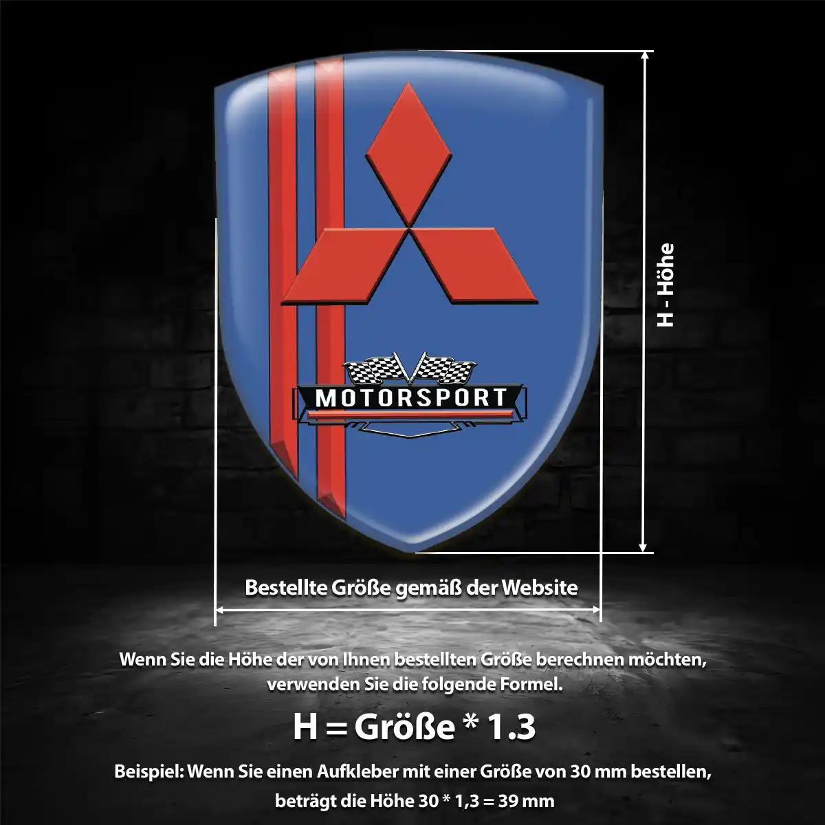 Mitsubishi Emblem Wappen Luxus-Edition