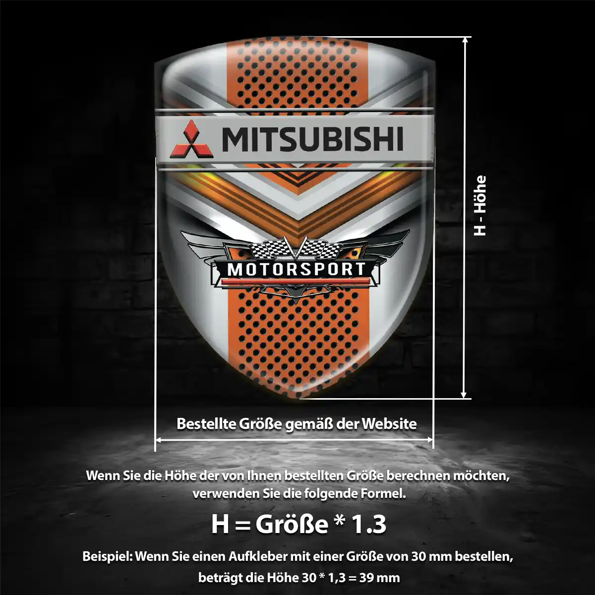 Mitsubishi Emblem Wappen Premiumqualität
