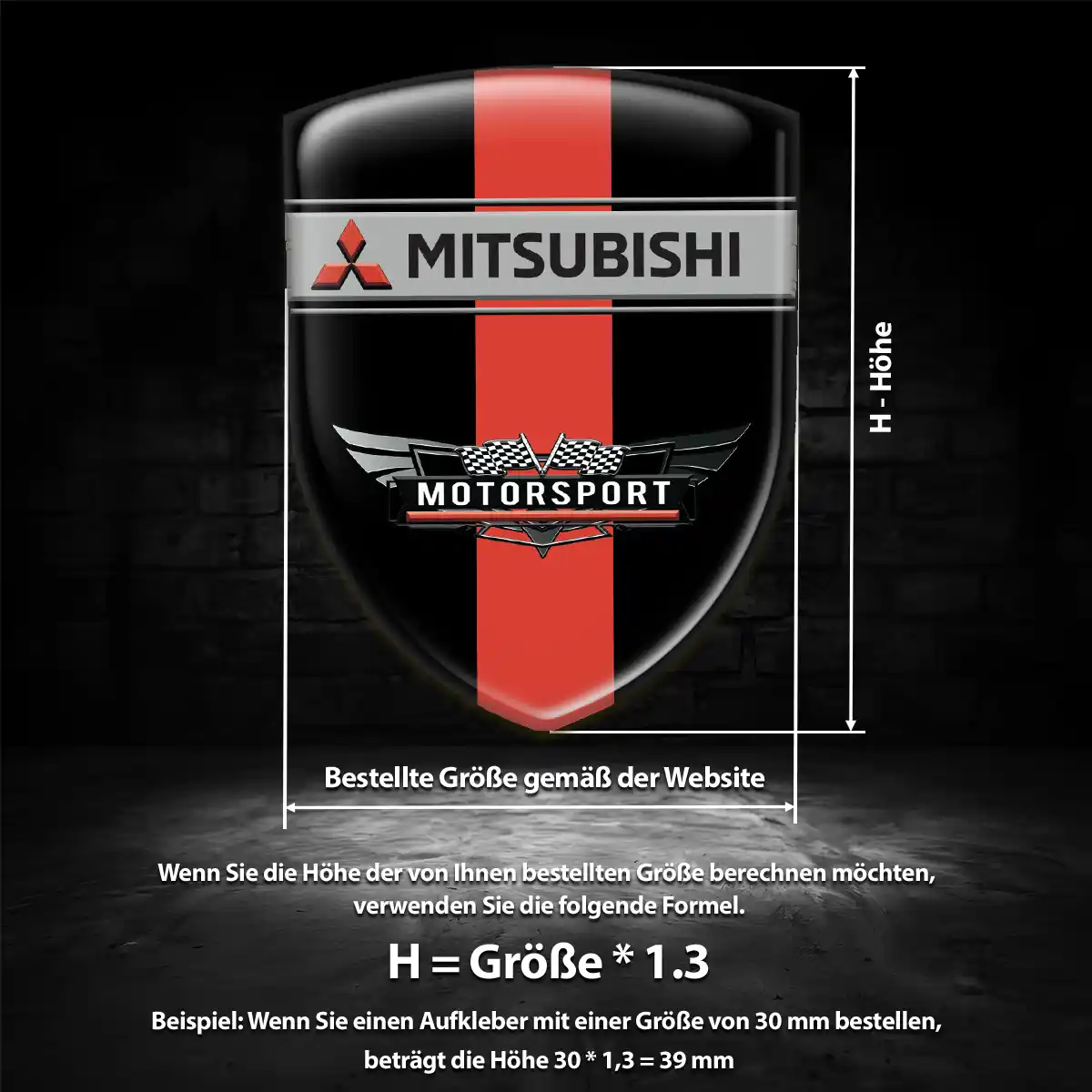 Mitsubishi Embleme Auto Hochwertiges Harz