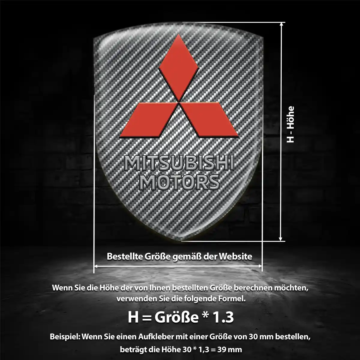 Mitsubishi Embleme Auto Hohe Qualität