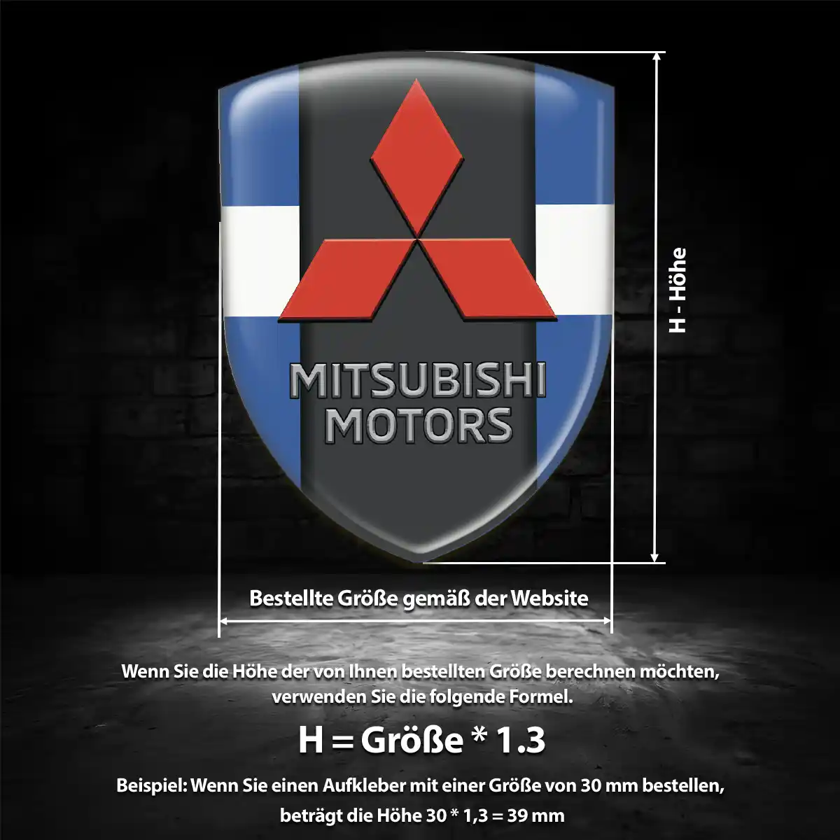 Mitsubishi Embleme Auto Interieurdesign