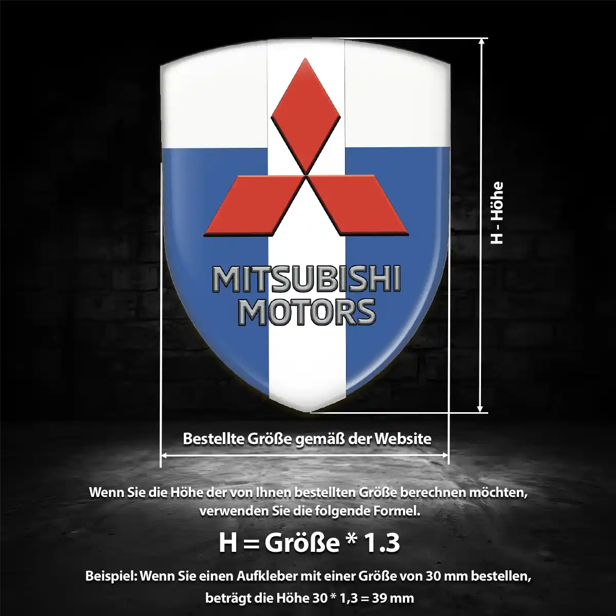 Mitsubishi Embleme Premiumqualität