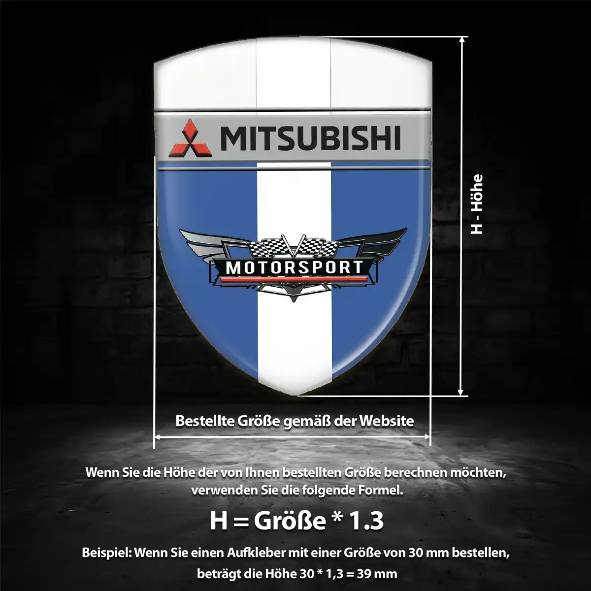 Mitsubishi Embleme Silikon Aufkleber Auto Exterieurdesign