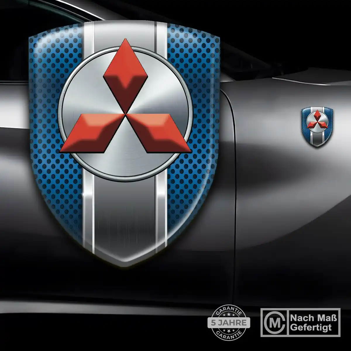 Mitsubishi Embleme Silikon Aufkleber Auto Hochwertiges Harz