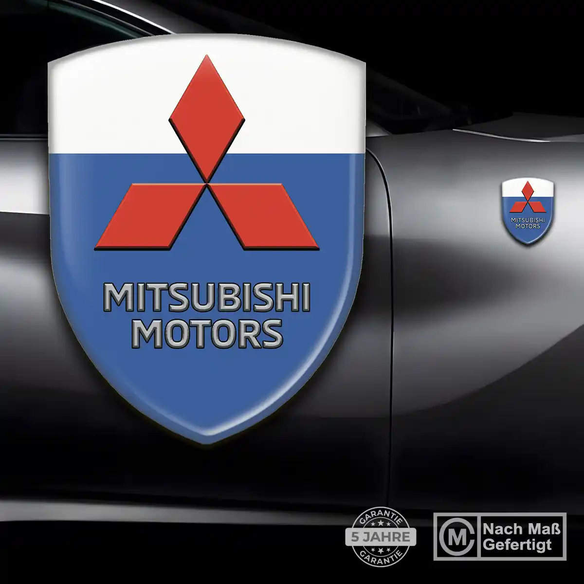 Mitsubishi Embleme Silikon Aufkleber Auto Limitierte Auflage