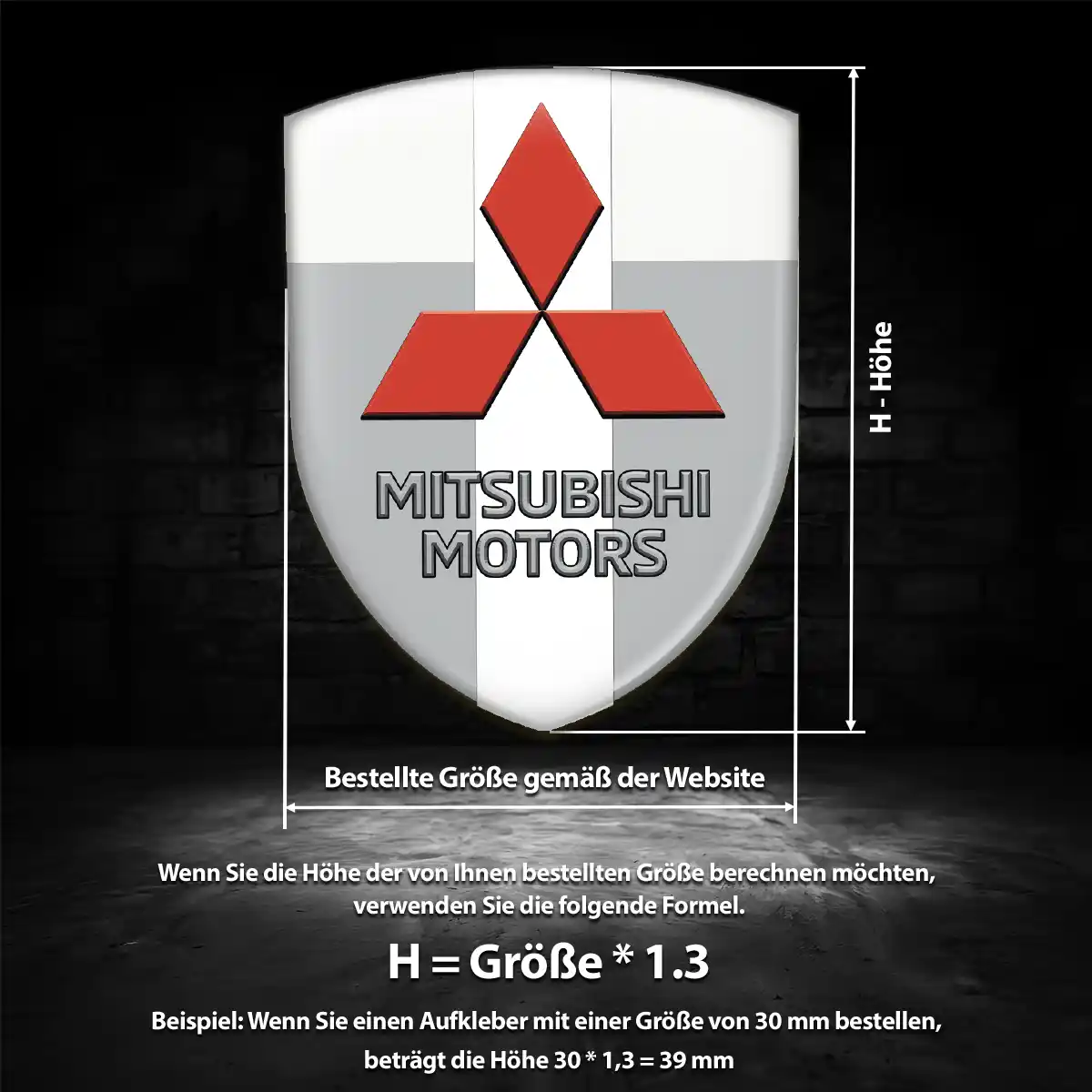 Mitsubishi Embleme Silikon Aufkleber Auto Stilvolles Design