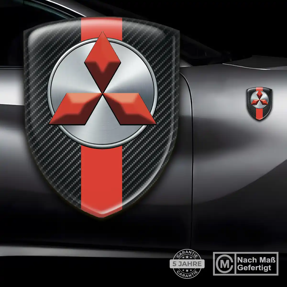 Mitsubishi Embleme Silikon Aufkleber Exterieurdesign