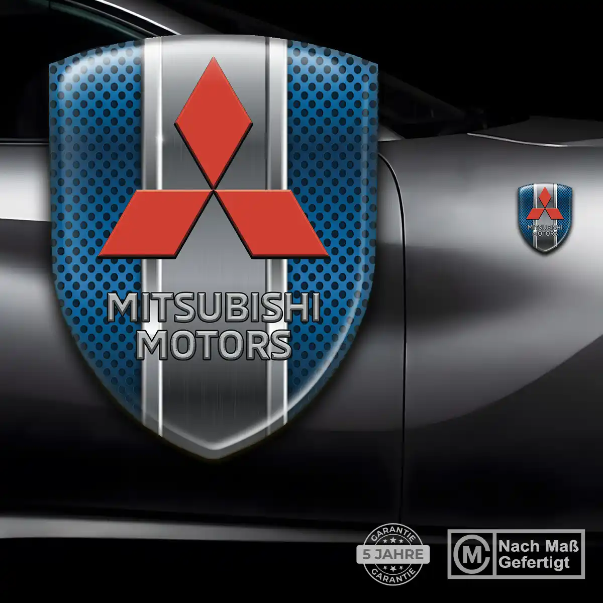 Mitsubishi Embleme Silikon Aufkleber Hochwertiges Harz
