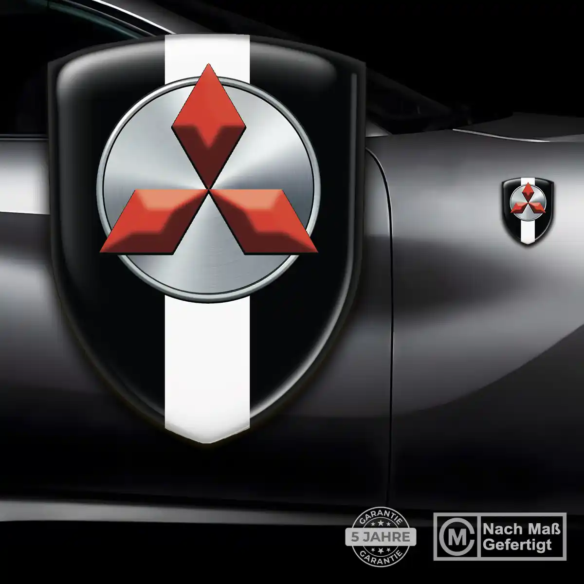 Mitsubishi Embleme Silikon Aufkleber Interieurdesign