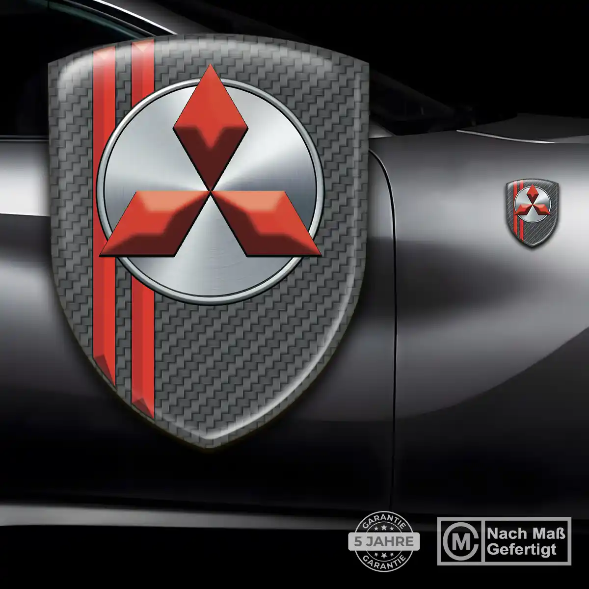 Mitsubishi Embleme Silikon Aufkleber Premiumqualität
