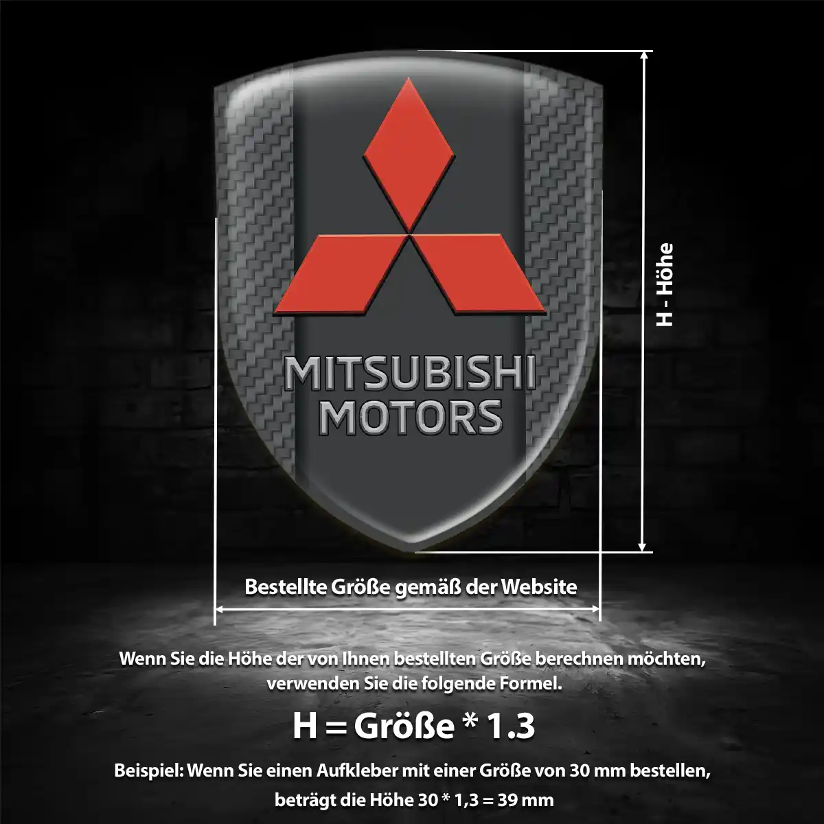 Mitsubishi Embleme Tuningfahrzeug